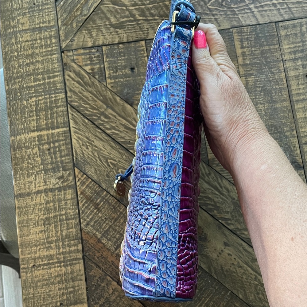 Brahmin Multicolor Crocodile Embossed Crossbody Bag - Picture 8 of 9